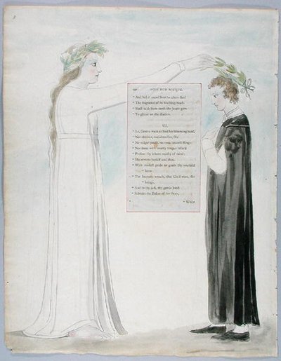 Ode for Music, design 100 from The Poems of Thomas Gray by William Blake